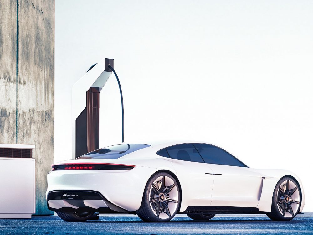 All-electric Sports car revolution: Porsche’s response with the new Mission E-Taycan.