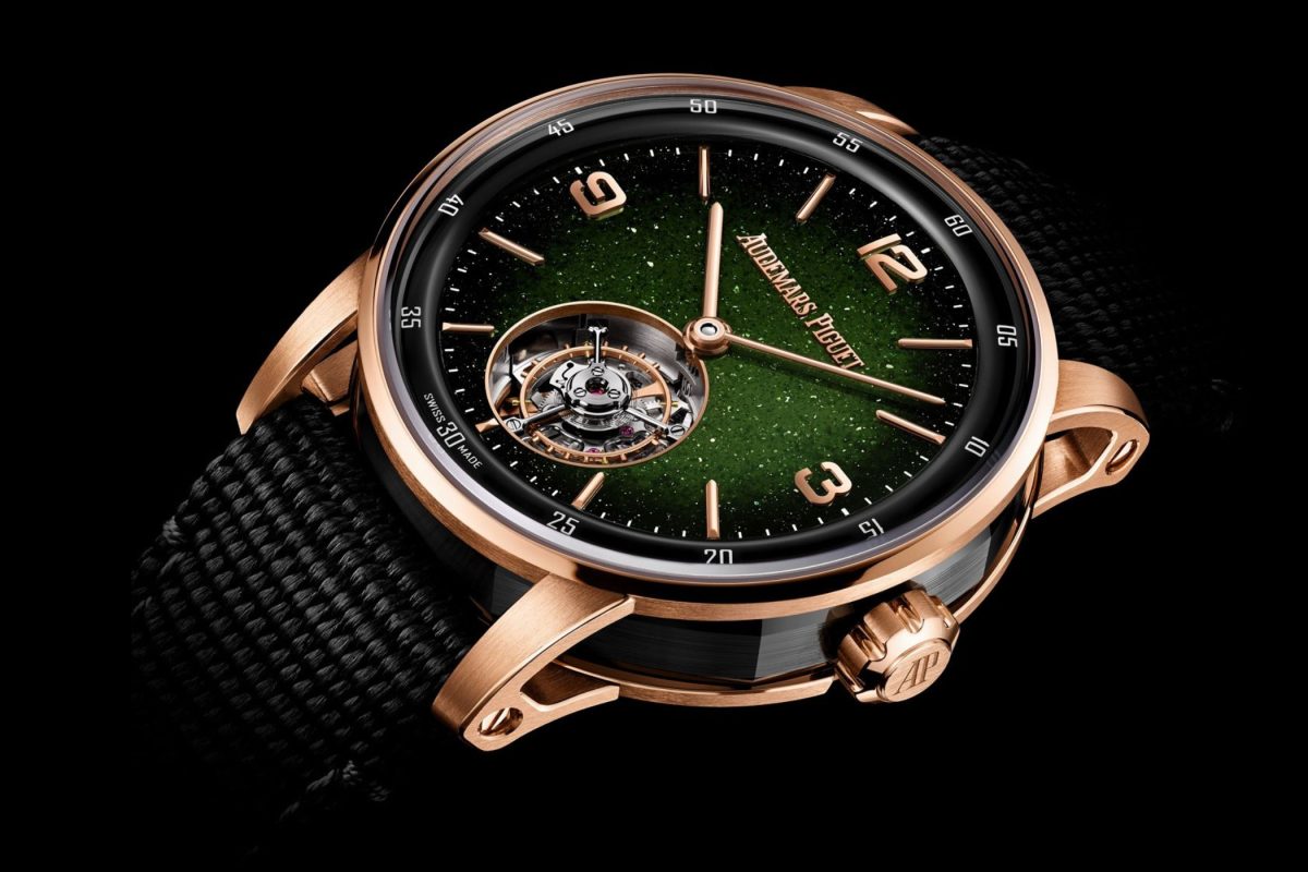 Code 11.59 By Audemars Piguet Flying Tourbillon With Smoked Green Aventurine Dial